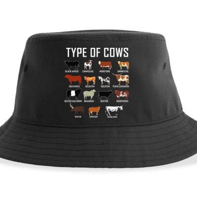 Types Of Cows Farmer Tee Costume Cow Sustainable Bucket Hat