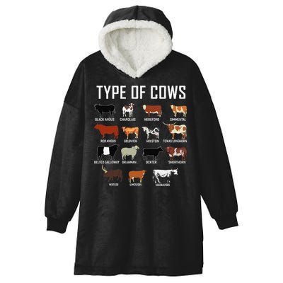 Types Of Cows Farmer Tee Costume Cow Hooded Wearable Blanket