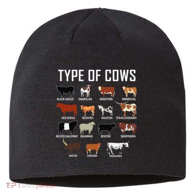 Types Of Cows Farmer Tee Costume Cow Sustainable Beanie