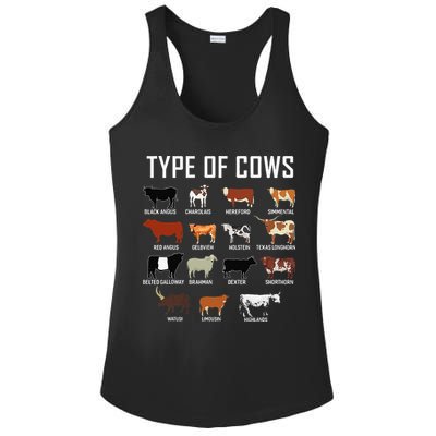 Types Of Cows Farmer Tee Costume Cow Ladies PosiCharge Competitor Racerback Tank