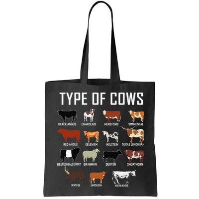 Types Of Cows Farmer Tee Costume Cow Bag