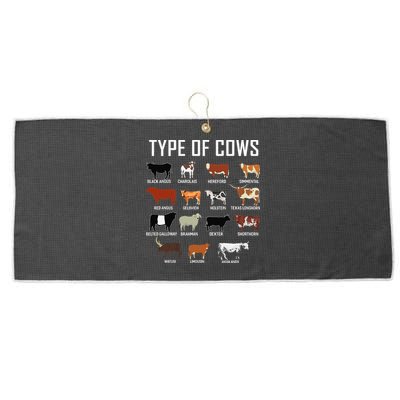 Types Of Cows Farmer Tee Costume Cow Large Microfiber Waffle Golf Towel