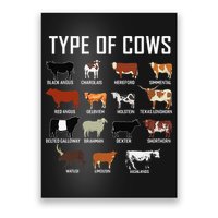 Types Of Cows Farmer Tee Costume Cow Poster