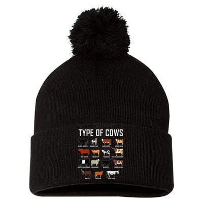 Types Of Cows Farmer Tee Costume Cow Pom Pom 12in Knit Beanie