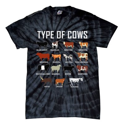 Types Of Cows Farmer Tee Costume Cow Tie-Dye T-Shirt