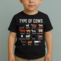 Types Of Cows Farmer Tee Costume Cow Toddler T-Shirt