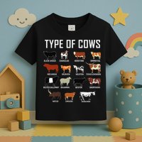 Types Of Cows Farmer Tee Costume Cow Toddler T-Shirt