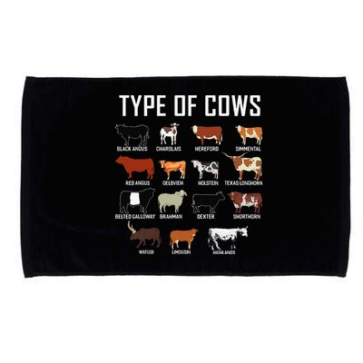 Types Of Cows Farmer Tee Costume Cow Microfiber Hand Towel