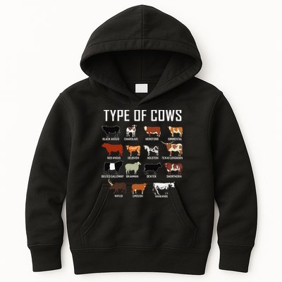 Types Of Cows Farmer Tee Costume Cow Kids Hoodie