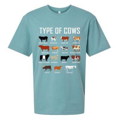 Types Of Cows Farmer Tee Costume Cow Sueded Cloud Jersey T-Shirt