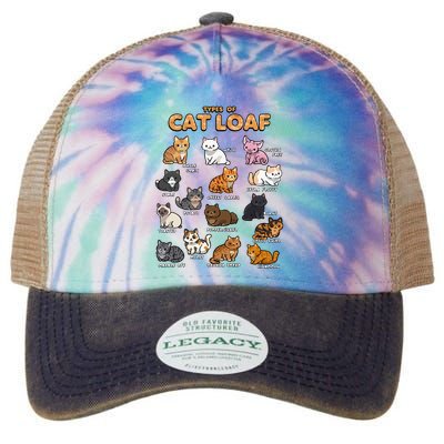 Types Of Cat Loaf Cute Kitten Kawaii Cats Legacy Tie Dye Trucker Hat