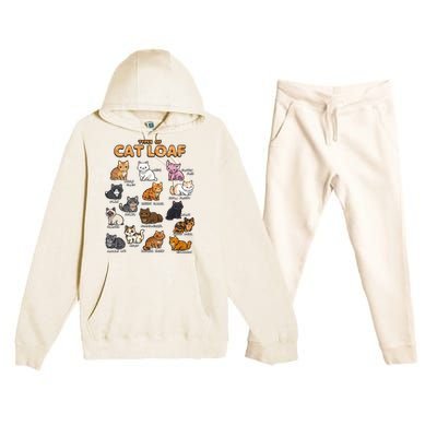 Types Of Cat Loaf Cute Kitten Kawaii Cats Premium Hooded Sweatsuit Set