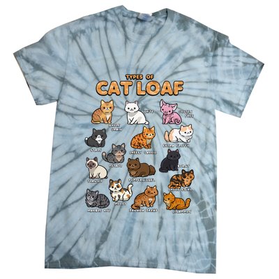 Types Of Cat Loaf Cute Kitten Kawaii Cats Tie-Dye T-Shirt