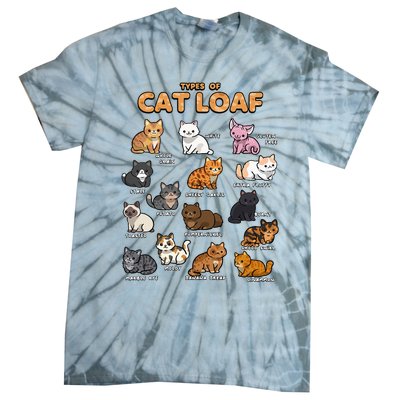 Types Of Cat Loaf Cute Kitten Kawaii Cats Tie-Dye T-Shirt