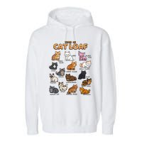 Types Of Cat Loaf Cute Kitten Kawaii Cats Garment-Dyed Fleece Hoodie