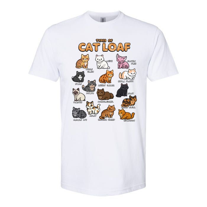 Types Of Cat Loaf Cute Kitten Kawaii Cats Softstyle CVC T-Shirt