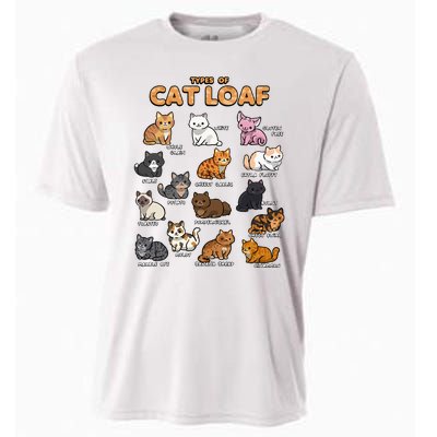 Types Of Cat Loaf Cute Kitten Kawaii Cats Cooling Performance Crew T-Shirt