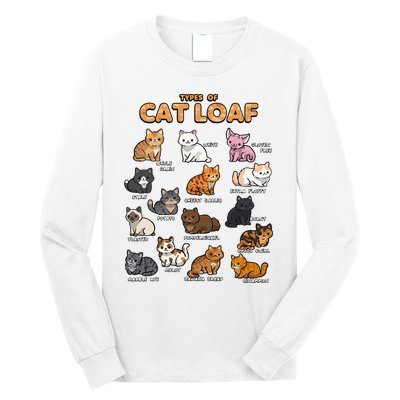 Types Of Cat Loaf Cute Kitten Kawaii Cats Long Sleeve Shirt