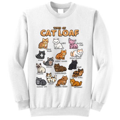 Types Of Cat Loaf Cute Kitten Kawaii Cats Sweatshirt