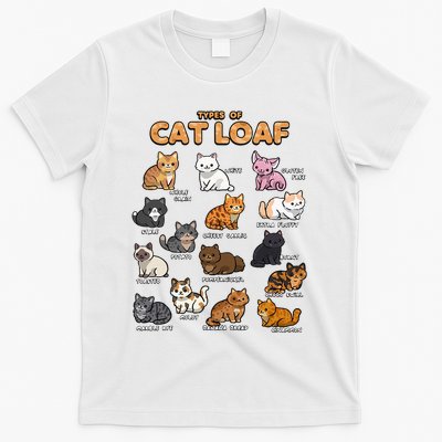Types Of Cat Loaf Cute Kitten Kawaii Cats T-Shirt