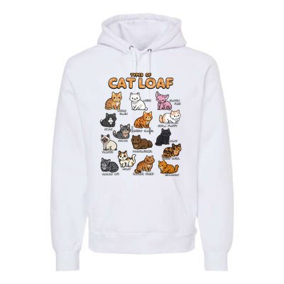 Types Of Cat Loaf Cute Kitten Kawaii Cats Premium Hoodie