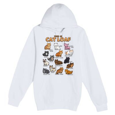 Types Of Cat Loaf Cute Kitten Kawaii Cats Premium Pullover Hoodie