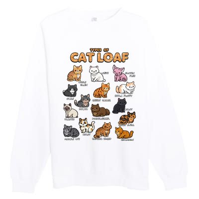 Types Of Cat Loaf Cute Kitten Kawaii Cats Premium Crewneck Sweatshirt