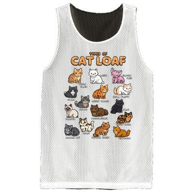 Types Of Cat Loaf Cute Kitten Kawaii Cats Mesh Reversible Basketball Jersey Tank