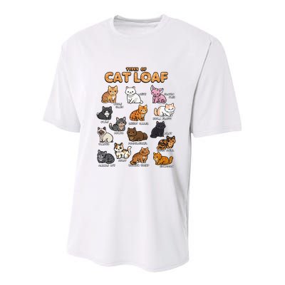 Types Of Cat Loaf Cute Kitten Kawaii Cats Youth Performance Sprint T-Shirt