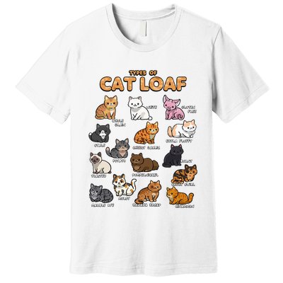Types Of Cat Loaf Cute Kitten Kawaii Cats Premium T-Shirt