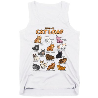 Types Of Cat Loaf Cute Kitten Kawaii Cats Tank Top