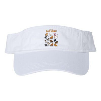 Types Of Cat Loaf Cute Kitten Kawaii Cats Valucap Bio-Washed Visor