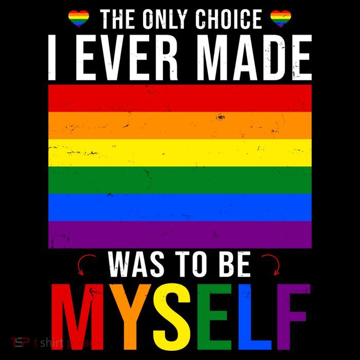 The Only Choice I Ever Made Was To Be Myself LGBTQ Flag Bucket Hat
