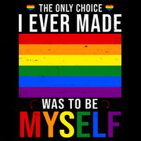 The Only Choice I Ever Made Was To Be Myself LGBTQ Flag 16 in Basic Backpack