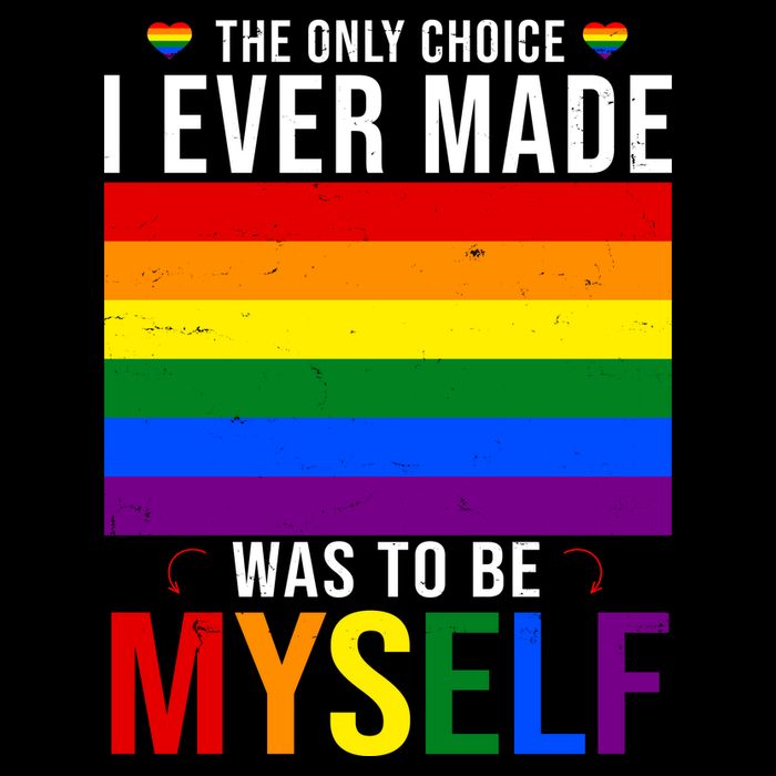 The Only Choice I Ever Made Was To Be Myself LGBTQ Flag 16 in Basic Backpack