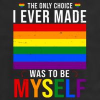 The Only Choice I Ever Made Was To Be Myself LGBTQ Flag Trucker Hat