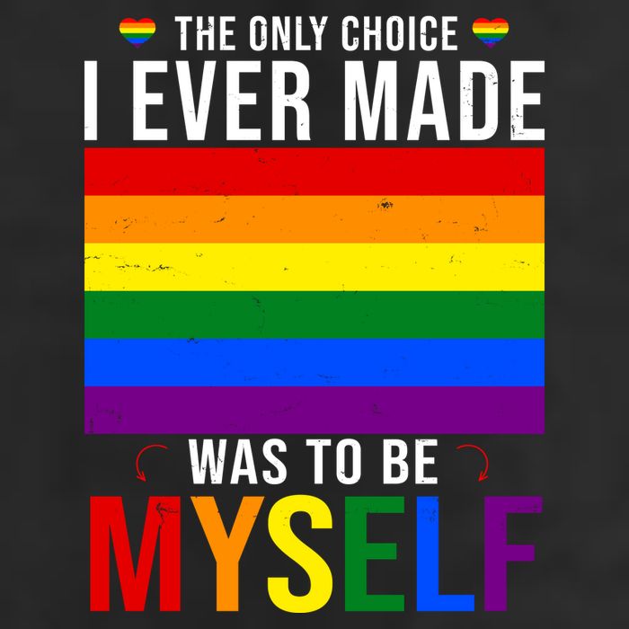 The Only Choice I Ever Made Was To Be Myself LGBTQ Flag Trucker Hat