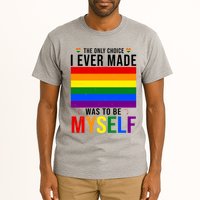 The Only Choice I Ever Made Was To Be Myself LGBTQ Flag Tall T-Shirt