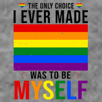 The Only Choice I Ever Made Was To Be Myself LGBTQ Flag Baby Bodysuit