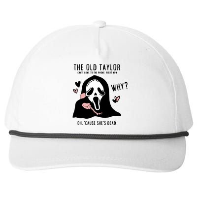 The Old Cant Come To The Phone Right Now Oh Cause Shes Dead Halloween Ghostface Snapback Five-Panel Rope Hat