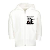 The Old Cant Come To The Phone Right Now Oh Cause Shes Dead Halloween Ghostface Toddler Zip Fleece Hoodie