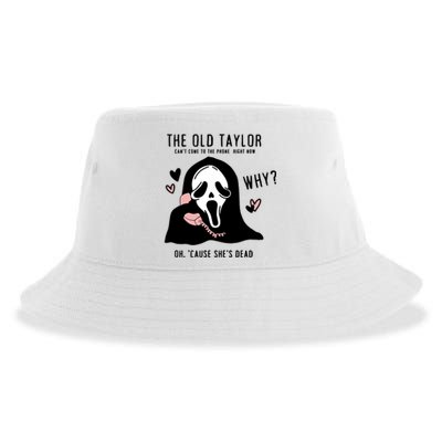 The Old Cant Come To The Phone Right Now Oh Cause Shes Dead Halloween Ghostface Sustainable Bucket Hat