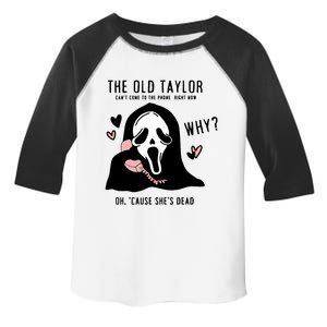 The Old Cant Come To The Phone Right Now Oh Cause Shes Dead Halloween Ghostface Toddler Fine Jersey T-Shirt