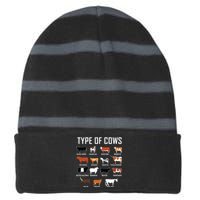 Types Of Cows Shirts Farmer Tee Shirts Costume Cow Striped Beanie with Solid Band