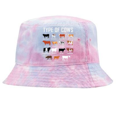 Types Of Cows Shirts Farmer Tee Shirts Costume Cow Tie-Dyed Bucket Hat