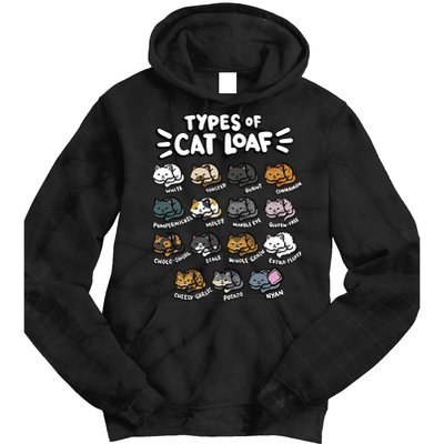 Types Of Cat Loaf Kitten Bread Lover Foodie Cute Pet Cat Tie Dye Hoodie