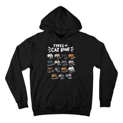 Types Of Cat Loaf Kitten Bread Lover Foodie Cute Pet Cat Tall Hoodie