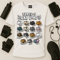 Types Of Cat Loaf Kitten Bread Lover Foodie Cute Pet Cat Performance Shirt