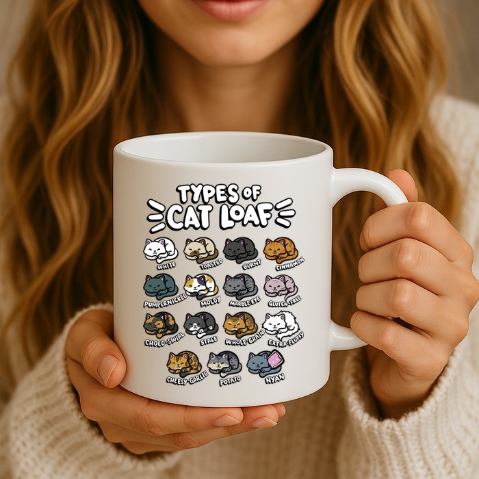 Types Of Cat Loaf Kitten Bread Lover Foodie Cute Pet Cat Mug