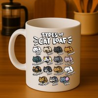 Types Of Cat Loaf Kitten Bread Lover Foodie Cute Pet Cat Mug